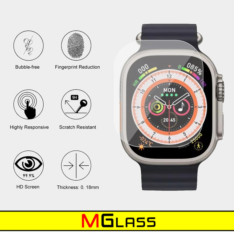 محافظ صفحه نمایش شیشهای امگلس مدل SH-MG مناسب برای ساعت هوشمند هاینو تکو T93 Ultra Max بسته دو عددی