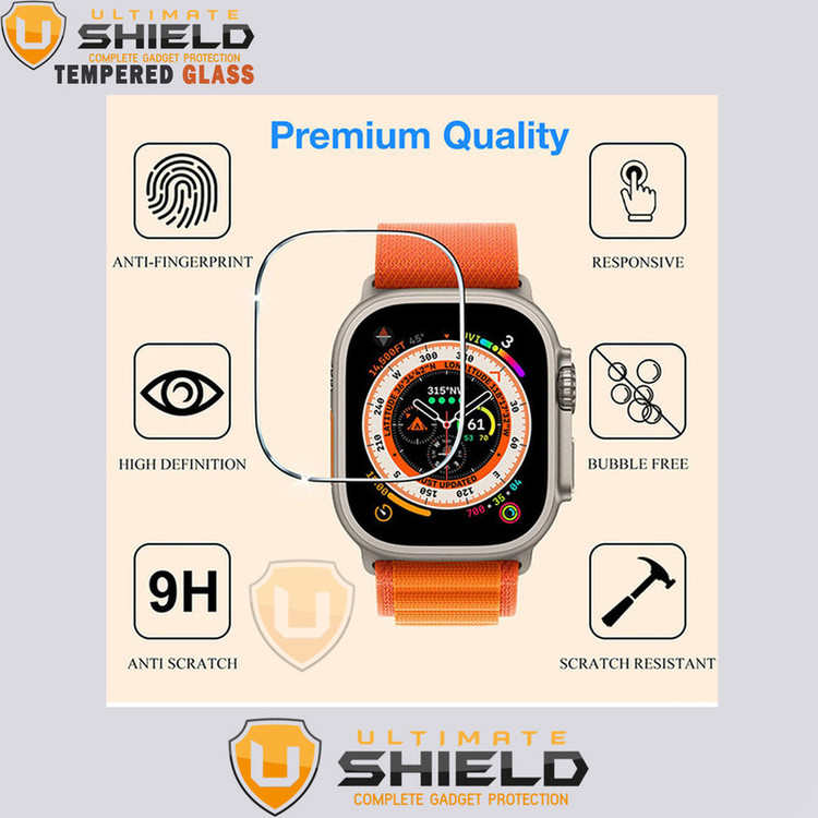 محافظ صفحه نمایش شیشهای آلتیمیت شیلد مدل SH-UL مناسب برای ساعت هوشمند X8 Ultra بسته سه عددی