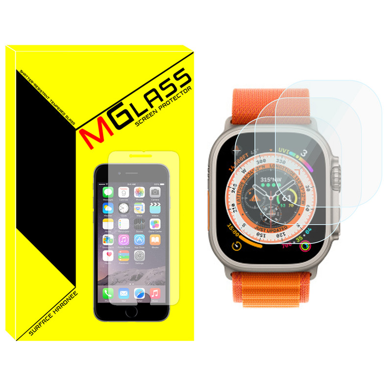 محافظ صفحه نمایش شیشهای امگلس مدل SH-MG مناسب برای ساعت هوشمند هاینو تکو T89 Ultra / T99 Ultra Max بسته سه عددی