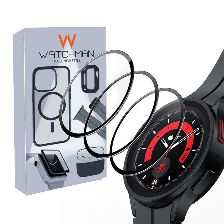 محافظ صفحه نمایش نانو واچ من مدل pmma-WM مناسب برای ساعت هوشمند سامسونگ Galaxy Watch 4/5/6/7/fe سایز 40 میلی متری بسته سه عددی