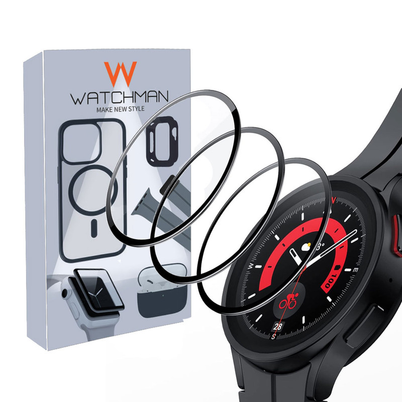 محافظ صفحه نمایش نانو واچ من مدل pmma-WM مناسب برای ساعت هوشمند سامسونگ Galaxy Watch 4/5/6/7 سایز 44 میلی متری بسته سه عددی