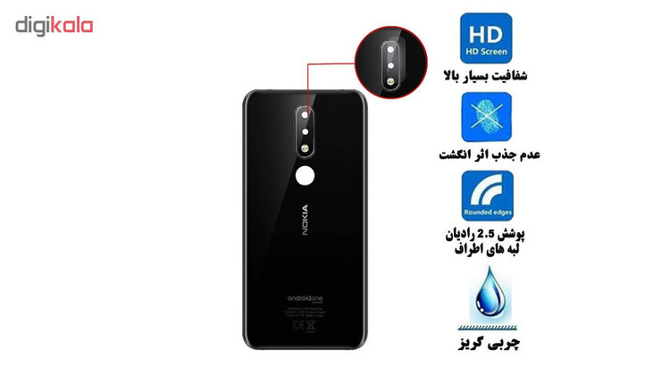 محافظ لنز دوربین هورس مدل UTF مناسب برای گوشی موبایل نوکیا X6 / 6.1 Plus بسته سه عددی