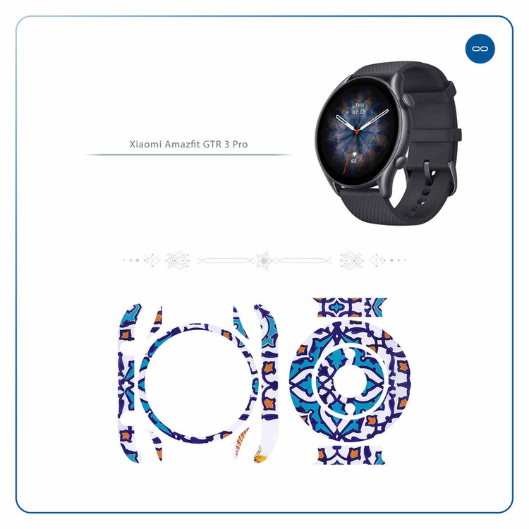 برچسب ماهوت طرح Homa_Tile مناسب برای ساعت هوشمند شیائومی GTR 3 Pro