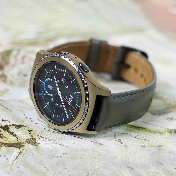 برچسب ماهوت طرح Matte-Gold مناسب برای ساعت هوشمند سامسونگ Galaxy Gear S2 Classic