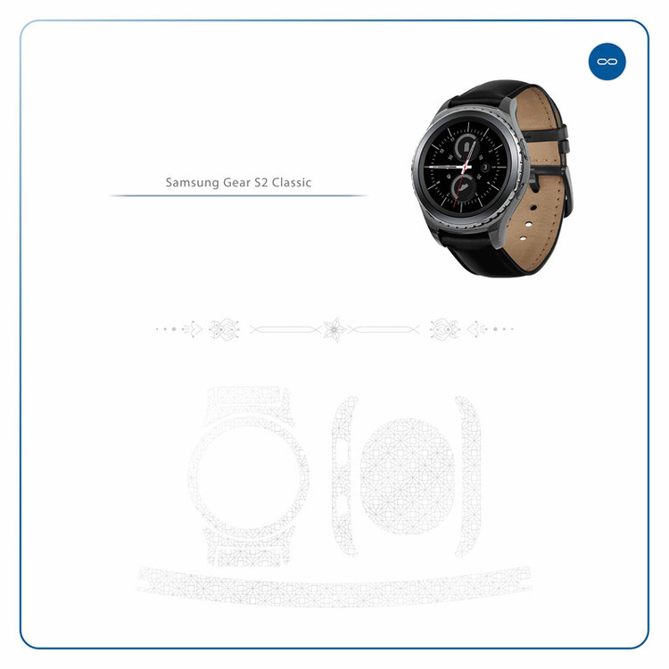برچسب ماهوت طرح Gloss-Transparent مناسب برای ساعت هوشمند سامسونگ Galaxy Gear S2 Classic