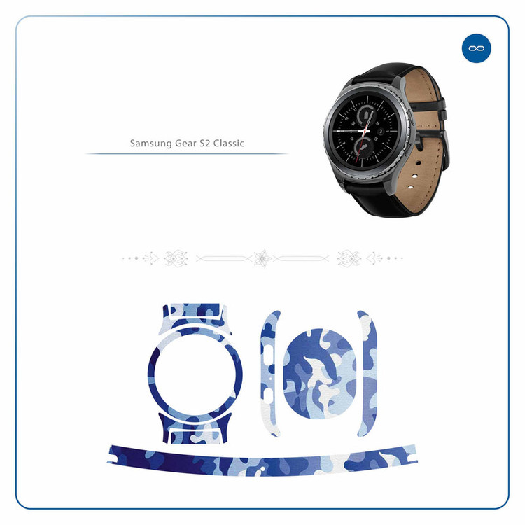برچسب ماهوت طرح Army_Winter مناسب برای ساعت هوشمند سامسونگ Galaxy Gear S2 Classic