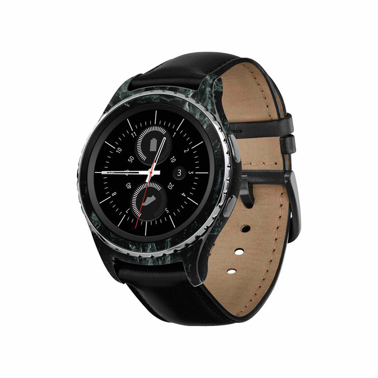 برچسب ماهوت طرح Graphite_Green_Marble مناسب برای ساعت هوشمند سامسونگ Galaxy Gear S2 Classic
