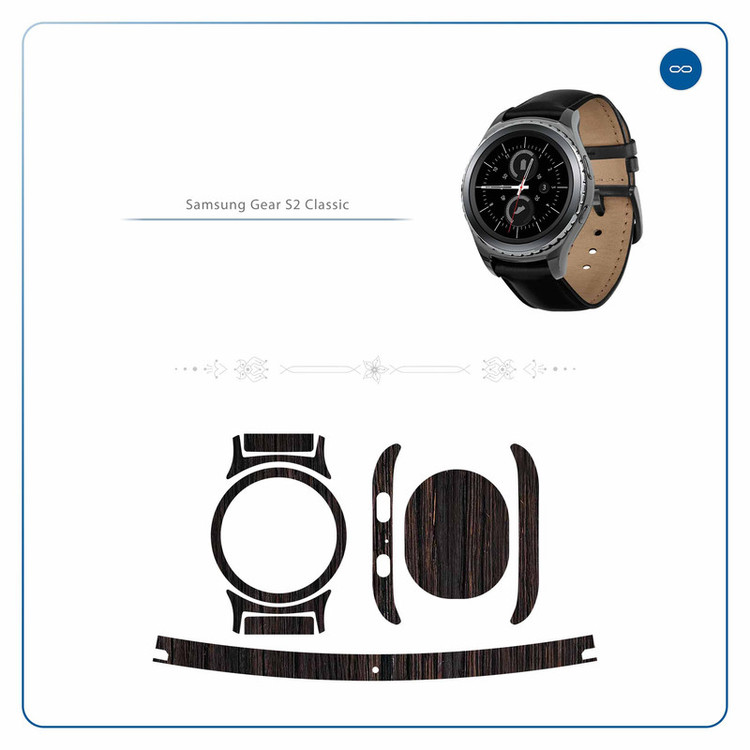 برچسب ماهوت طرح Burned_Wood مناسب برای ساعت هوشمند سامسونگ Galaxy Gear S2 Classic