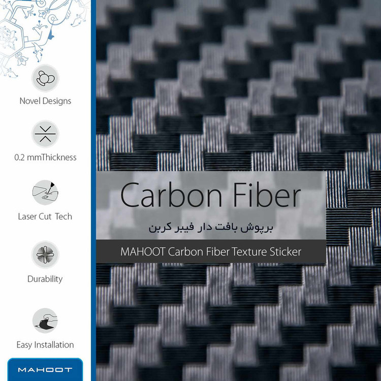 برچسب ماهوت طرح Carbon-Fiber مناسب برای ساعت هوشمند سامسونگ Galaxy Gear S2