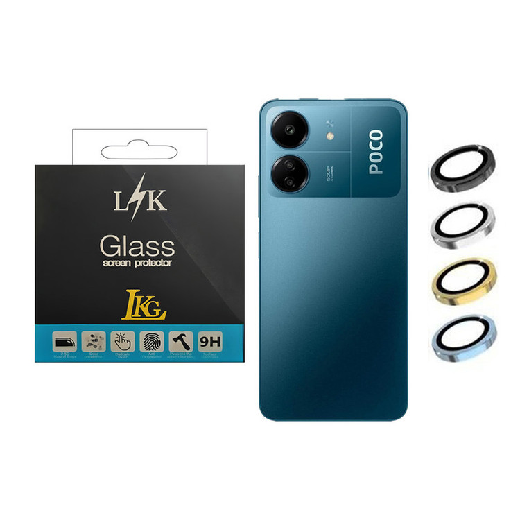 محافظ لنز دوربین ال کا جی مدل رینگی مناسب برای گوشی موبایل شیائومی Redmi 13C / پوکو C65 / پوکو M6 Pro / شیائومی Redmi Note 13 Pro