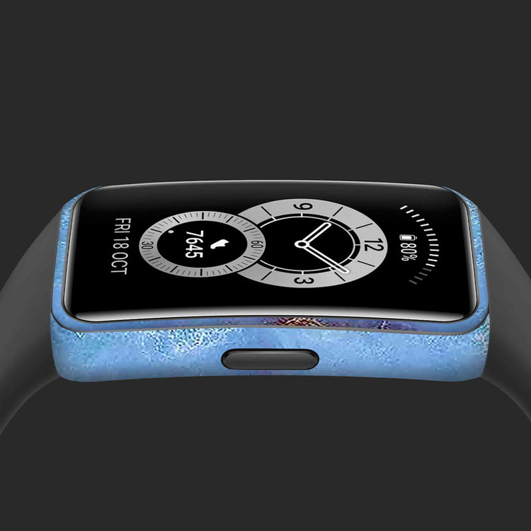 برچسب ماهوت طرح Blue-Ocean-Marble مناسب برای ساعت هوشمند هوآوی band 6