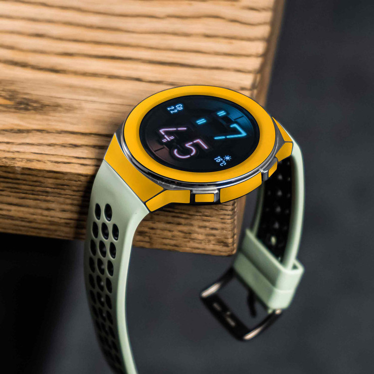 برچسب ماهوت طرح Matte-Deep-Mustard مناسب برای ساعت هوشمند هوآوی Watch GT 2e