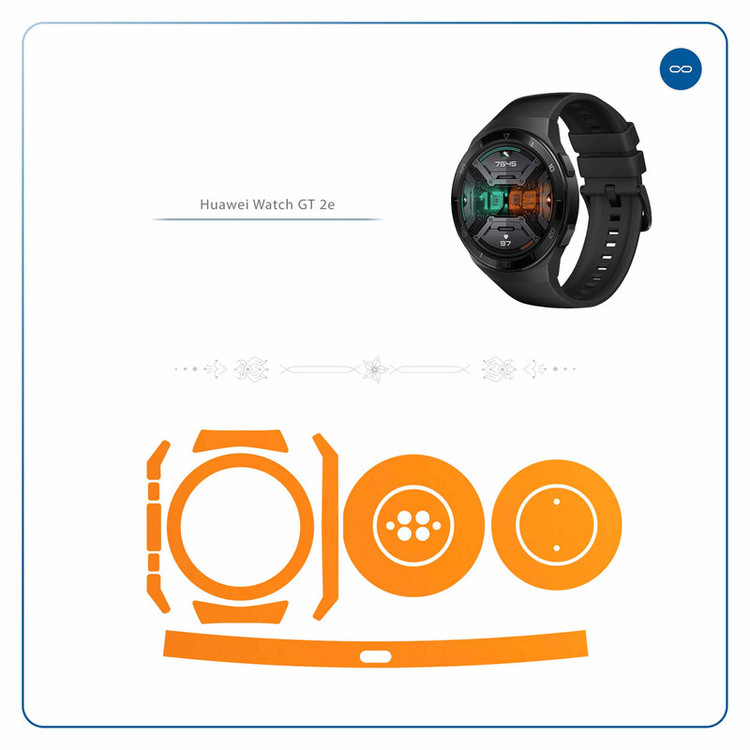 برچسب ماهوت طرح Matte-Orange مناسب برای ساعت هوشمند هوآوی Watch GT 2e