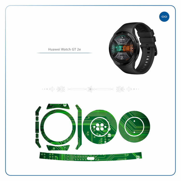 برچسب ماهوت طرح Green-Printed-Circuit-Board مناسب برای ساعت هوشمند هوآوی Watch GT 2e