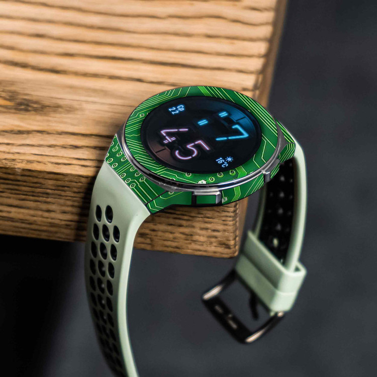 برچسب ماهوت طرح Green-Printed-Circuit-Board مناسب برای ساعت هوشمند هوآوی Watch GT 2e