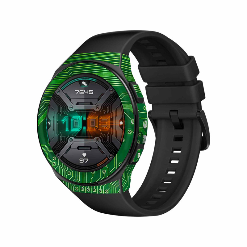 برچسب ماهوت طرح Green-Printed-Circuit-Board مناسب برای ساعت هوشمند هوآوی Watch GT 2e