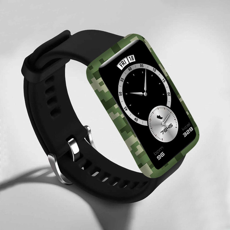 برچسب ماهوت طرح Army-Green-Pixel مناسب برای ساعت هوشمند هوآوی Watch Fit