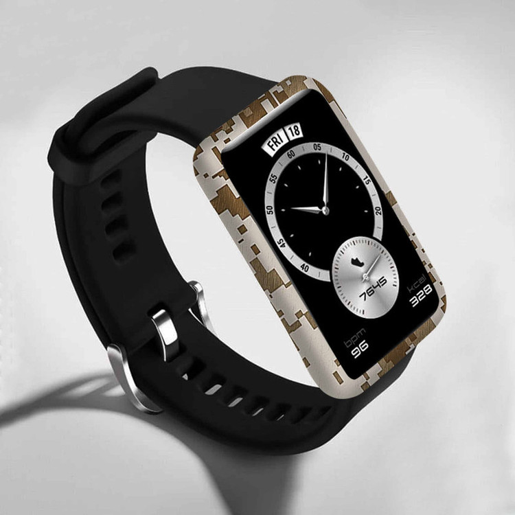 برچسب ماهوت طرح Army-Desert-Pixel مناسب برای ساعت هوشمند هوآوی Watch Fit