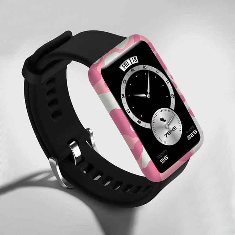 برچسب ماهوت طرح Army-Pink مناسب برای ساعت هوشمند هوآوی Watch Fit