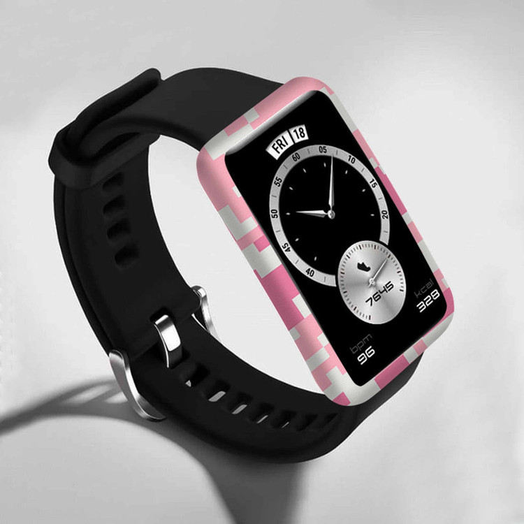 برچسب ماهوت طرح Army-Pink-pixel مناسب برای ساعت هوشمند هوآوی Watch Fit