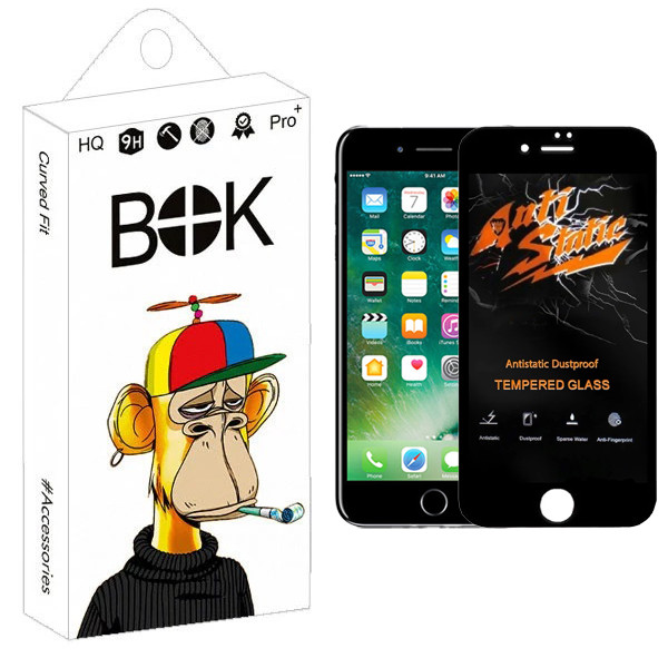 محافظ صفحه نمایش بوک مدل Carbon Antistatic مناسب برای گوشی موبایل اپل iPhone 7 Plus / 8 Plus
