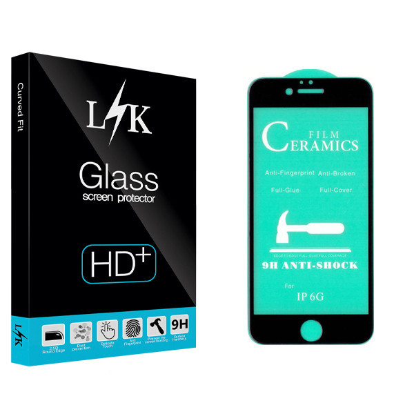 محافظ صفحه نمایش سرامیکی ال کی مدل Hard glass مناسب برای گوشی موبایل اپل Iphone 6 / 6S
