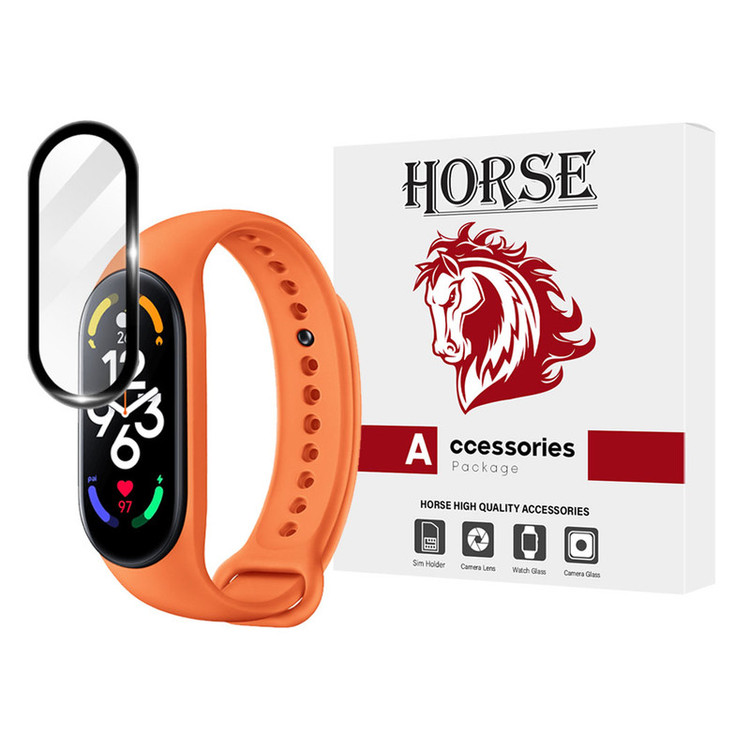 محافظ صفحه نمایش هورس مدل PMMAWH مناسب برای ساعت هوشمند شیائومی Mi Band 7