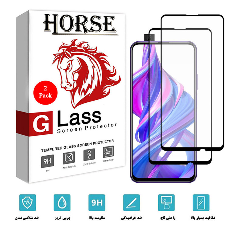 محافظ صفحه نمایش سرامیکی هورس مدل CMT مناسب برای گوشی موبایل آنر 9X Pro بسته دو عددی