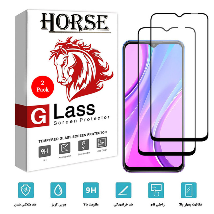 محافظ صفحه نمایش سرامیکی هورس مدل CMT مناسب برای گوشی موبایل شیائومی Redmi 9 بسته دو عددی