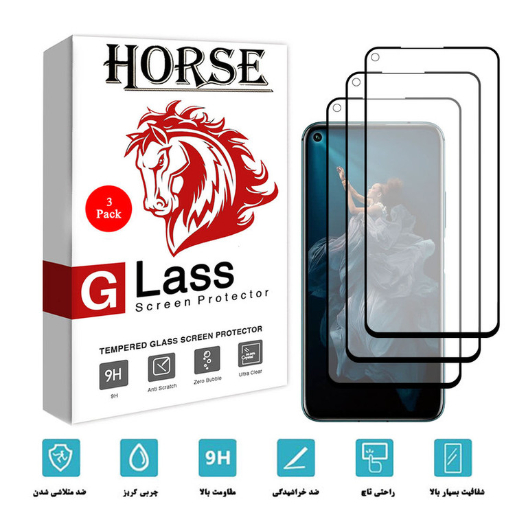 محافظ صفحه نمایش سرامیکی هورس مدل CMT مناسب برای گوشی موبایل آنر 20 Pro بسته سه عددی