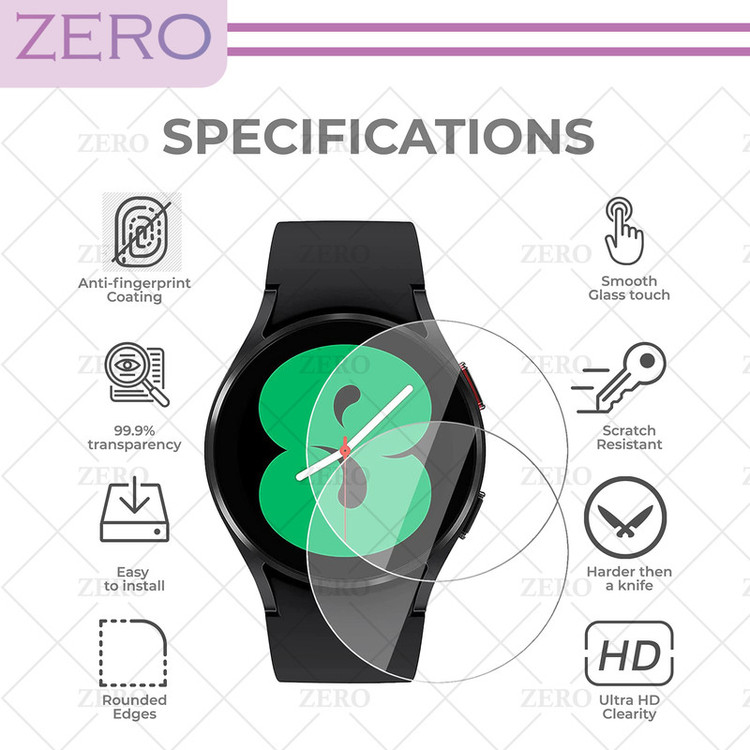 محافظ صفحه نمایش شیشهای زیرو مدل SH-ZR مناسب برای ساعت هوشمند سامسونگ Galaxy watch 6 Classic 47mm