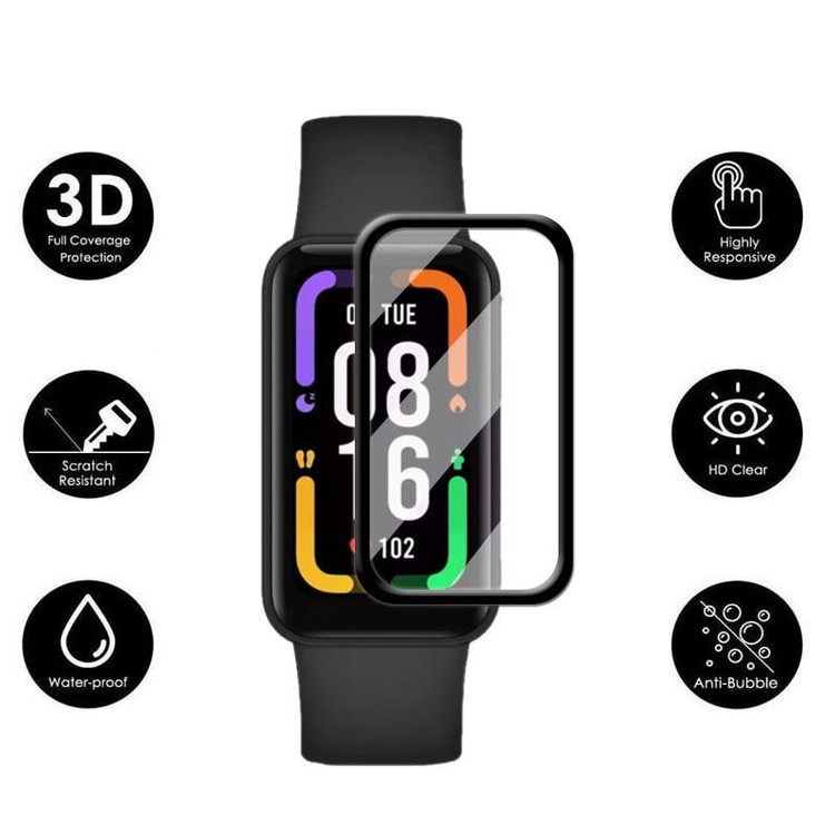 محافظ صفحه نمایش بادیگارد مدل PMMA مناسب برای ساعت هوشمند شیائومی Redmi Band Pro بسته 3 عددی