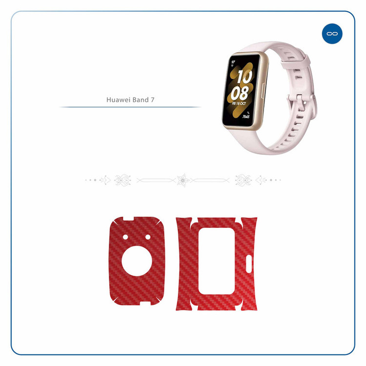 برچسب ماهوت طرح Red-Fiber مناسب برای ساعت هوشمند هوآوی Band 7