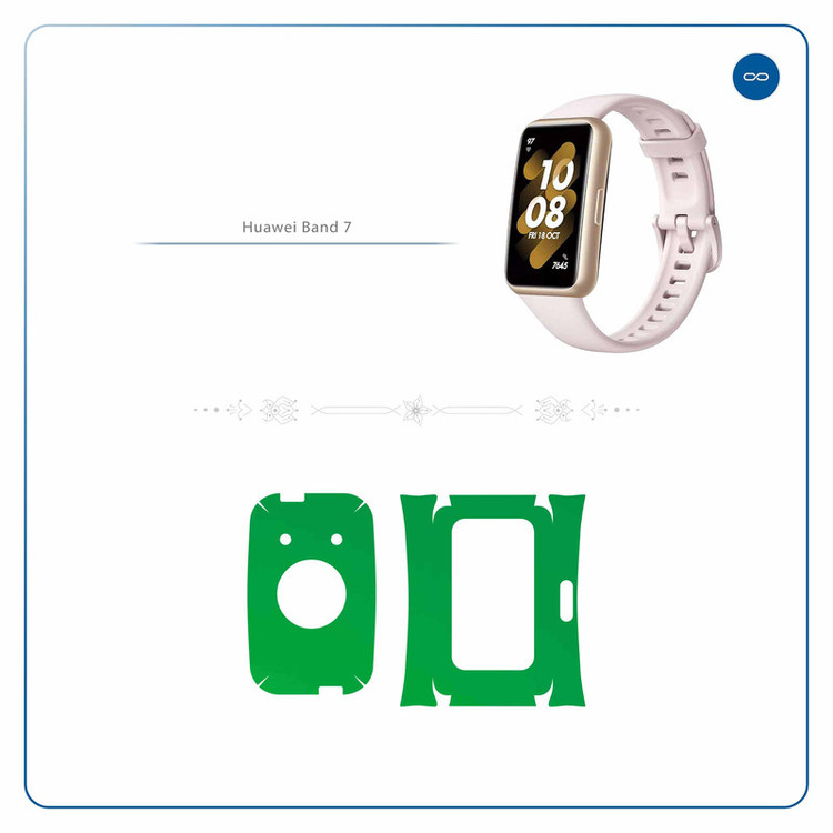 برچسب ماهوت طرح Matte-Green مناسب برای ساعت هوشمند هوآوی Band 7