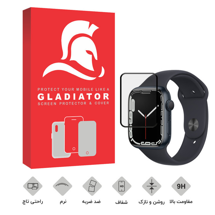 محافظ صفحه نمایش گلادیاتور مدل GWP1000 مناسب برای ساعت هوشمند اپل Iwatch 7 SE 44mm
