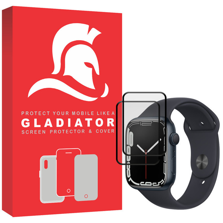 محافظ صفحه نمایش گلادیاتور مدل GWP2000 مناسب برای ساعت هوشمند اپل Iwatch 7 41mm بسته دو عددی