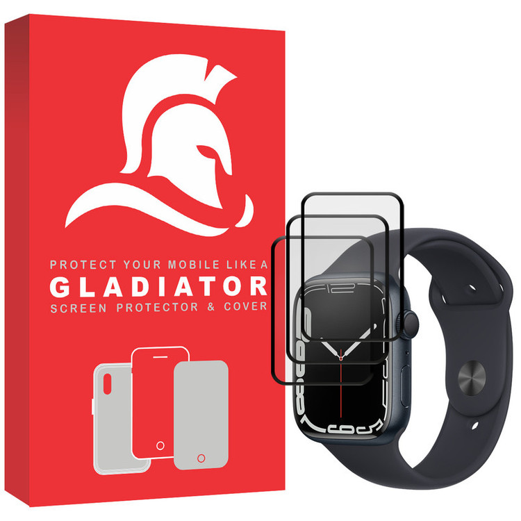 محافظ صفحه نمایش گلادیاتور مدل GWP3000 مناسب برای ساعت هوشمند اپل Iwatch 7 41mm بسته سه عددی