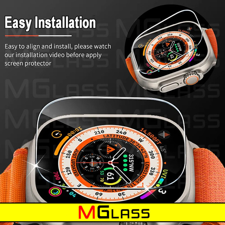 محافظ صفحه نمایش شیشهای امگلس مدل Glass-MG مناسب برای ساعت هوشمند ویرفیت X8 Ultra بسته دو عددی