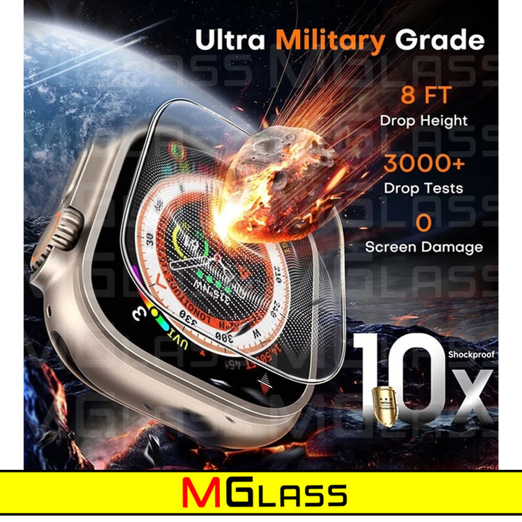 محافظ صفحه نمایش شیشهای امگلس مدل Glass-MG مناسب برای ساعت هوشمند ویرفیت X8 Ultra بسته دو عددی