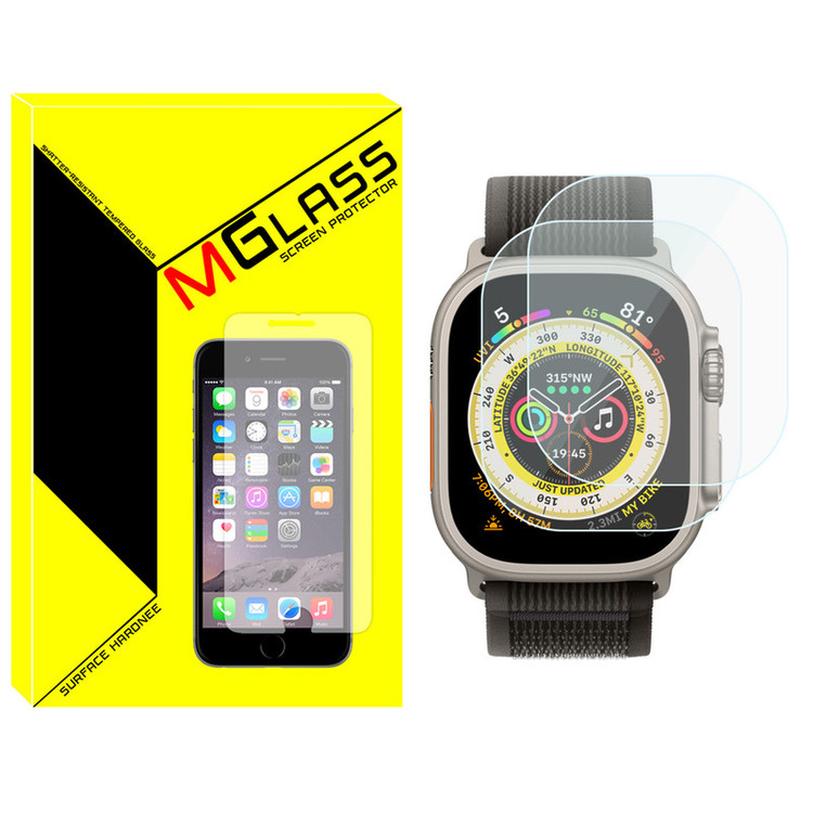 محافظ صفحه نمایش شیشهای امگلس مدل Glass-MG مناسب برای ساعت هوشمند ویرفیت X8 Ultra بسته دو عددی