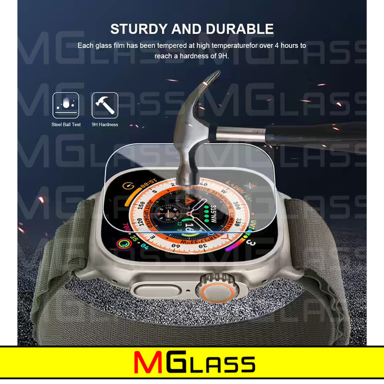 محافظ صفحه نمایش شیشهای امگلس مدل Glass-MG مناسب برای ساعت هوشمند ویرفیت X8 Ultra بسته دو عددی
