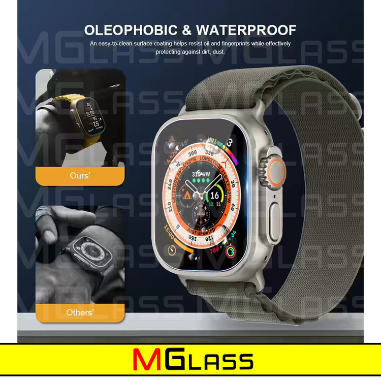 محافظ صفحه نمایش شیشهای امگلس مدل Glass-MG مناسب برای ساعت هوشمند ویرفیت X8 Ultra بسته دو عددی