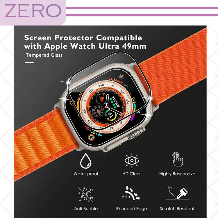 محافظ صفحه نمایش شیشهای زیرو مدل SH-FULL-ZR مناسب برای ساعت هوشمند ویرفیت X8 Ultra