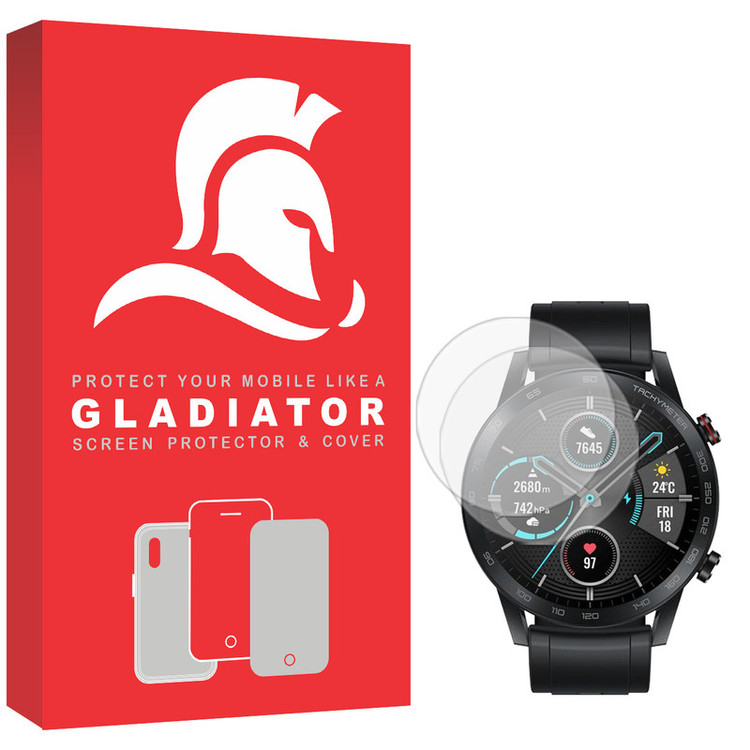 محافظ صفحه نمایش گلادیاتور مدل GWP2000 مناسب برای ساعت هوشمند آنر Magic Watch 2 46mm بسته دو عددی