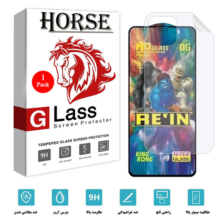 محافظ صفحه نمایش هورس مدل 2REN مناسب برای گوشی موبایل اپل iPhone 12 به همراه محافظ پشت گوشی