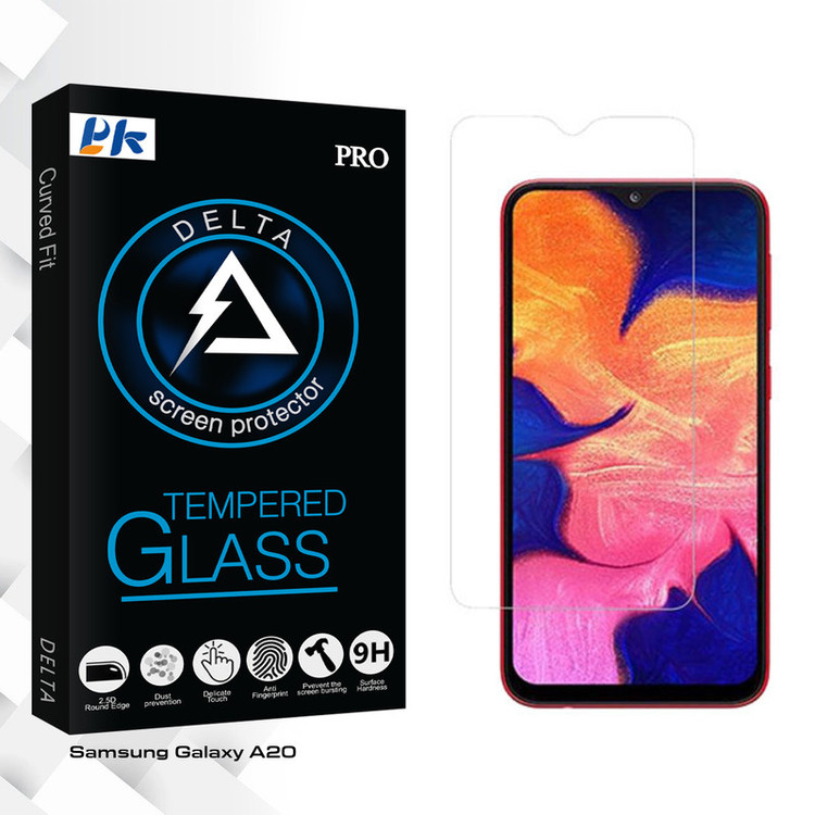 محافظ صفحه نمایش پی کی مدل Delta Glass مناسب برای گوشی موبایل سامسونگ Galaxy A20