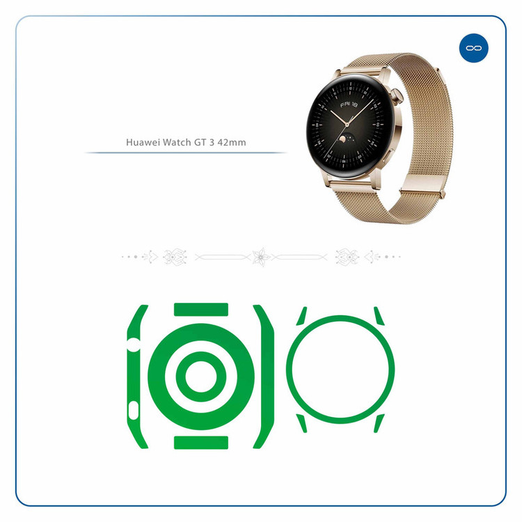 برچسب ماهوت طرح Matte-Green مناسب برای ساعت هوشمند هوآوی Watch GT 3 42mm