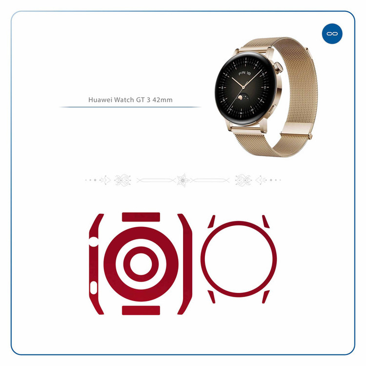 برچسب ماهوت طرح Matte-Warm-Red مناسب برای ساعت هوشمند هوآوی Watch GT 3 42mm