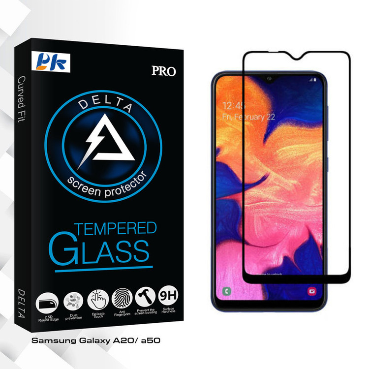 محافظ صفحه نمایش پی کی مدل Delta Glass مناسب برای گوشی موبایل سامسونگ Galaxy A20/ a50