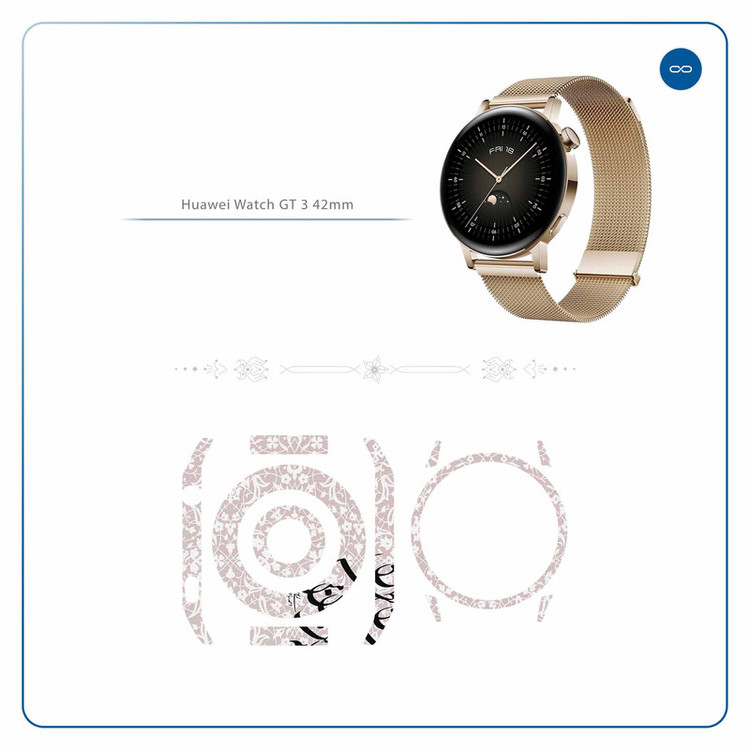 برچسب ماهوت طرح Nastaliq-2 مناسب برای ساعت هوشمند هوآوی Watch GT 3 42mm